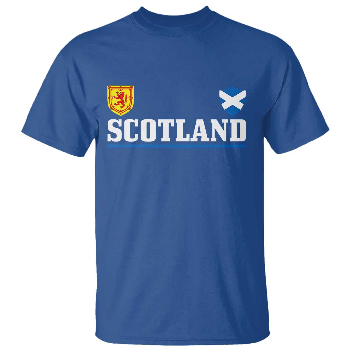 Scotland Dual Crest Lion Rampant Shield Saltire Flag T Shirt Football Fans Match Day