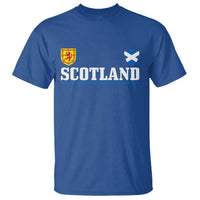 Scotland Dual Crest Lion Rampant Shield Saltire Flag T Shirt Football Fans Match Day
