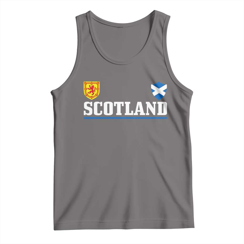 Scotland Dual Crest Lion Rampant Shield Saltire Flag Tank Top Football Fans Match Day