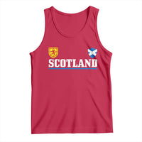 Scotland Dual Crest Lion Rampant Shield Saltire Flag Tank Top Football Fans Match Day