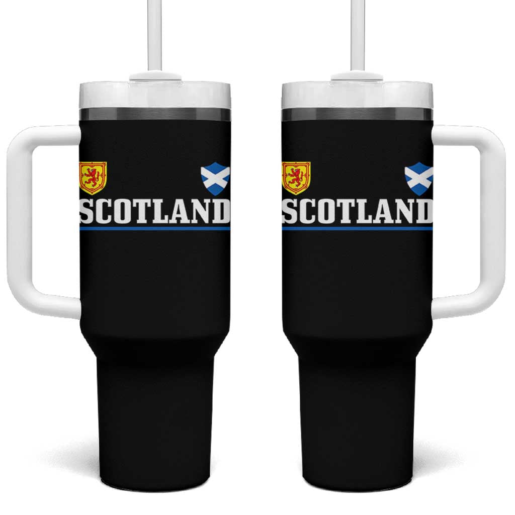 Scotland Dual Crest Lion Rampant Shield Saltire Flag Tumbler With Handle Football Fans Match Day