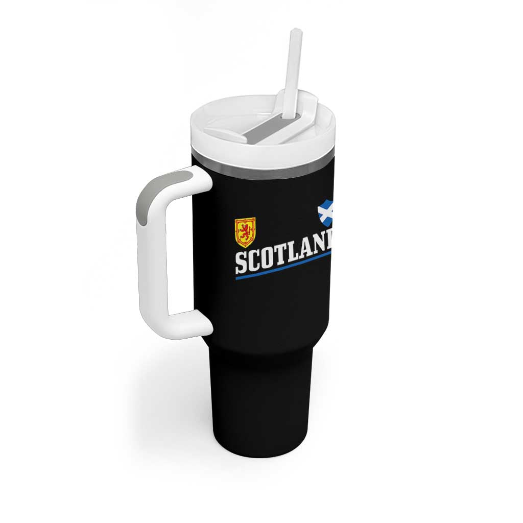 Scotland Dual Crest Lion Rampant Shield Saltire Flag Tumbler With Handle Football Fans Match Day