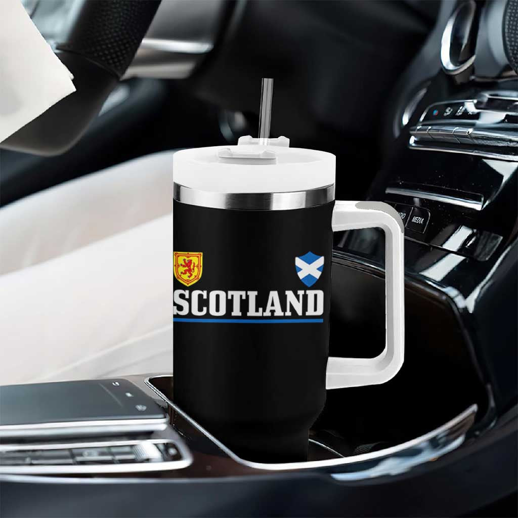 Scotland Dual Crest Lion Rampant Shield Saltire Flag Tumbler With Handle Football Fans Match Day