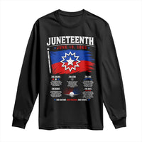 Educational Juneteenth Flag Symbolism Infographic Long Sleeve Shirt Freedom Day June 19 1865 History Meaning
