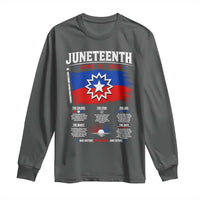 Educational Juneteenth Flag Symbolism Infographic Long Sleeve Shirt Freedom Day June 19 1865 History Meaning