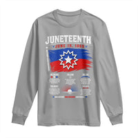 Educational Juneteenth Flag Symbolism Infographic Long Sleeve Shirt Freedom Day June 19 1865 History Meaning