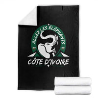Allez Les Elephants Cote d'Ivoire Soccer Fan Throw Blanket Ivory Coast Pride Football Lovers