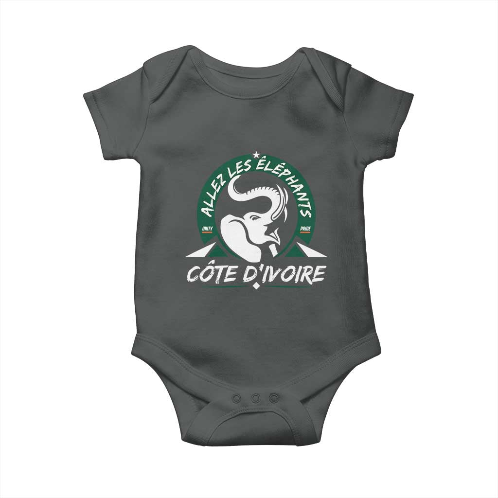 Allez Les Elephants Cote d'Ivoire Soccer Fan Baby Onesie Ivory Coast Pride Football Lovers