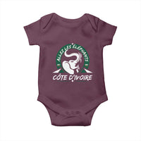 Allez Les Elephants Cote d'Ivoire Soccer Fan Baby Onesie Ivory Coast Pride Football Lovers