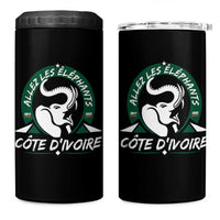 Allez Les Elephants Cote d'Ivoire Soccer Fan 4 in 1 Can Cooler Tumbler Ivory Coast Pride Football Lovers