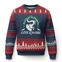 Allez Les Elephants Cote d'Ivoire Soccer Fan Ugly Christmas Sweater Ivory Coast Pride Football Lovers
