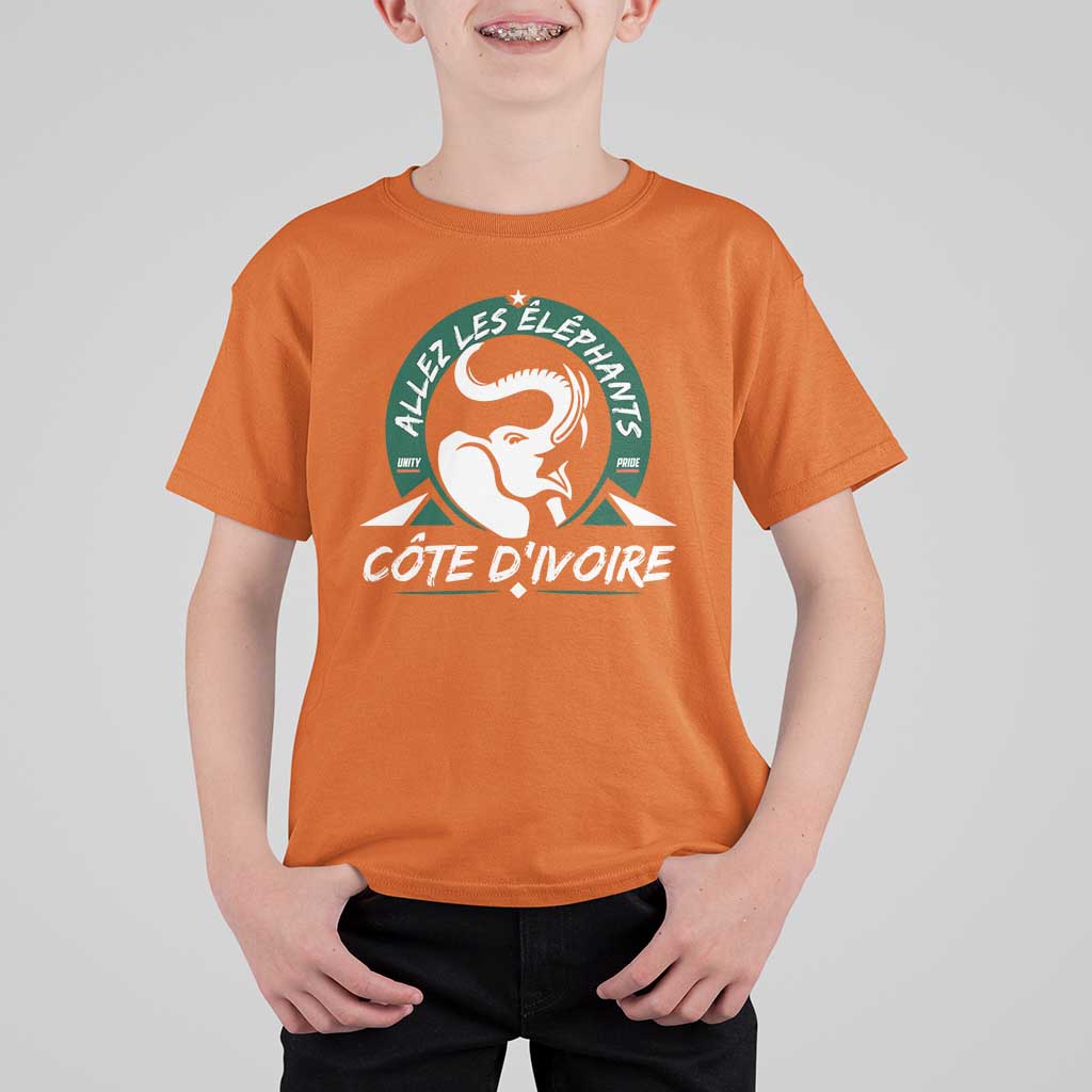 Allez Les Elephants Cote d'Ivoire Soccer Fan T Shirt For Kid Ivory Coast Pride Football Lovers