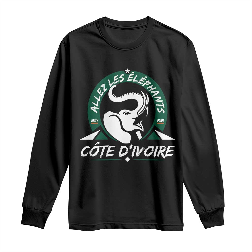 Allez Les Elephants Cote d'Ivoire Soccer Fan Long Sleeve Shirt Ivory Coast Pride Football Lovers
