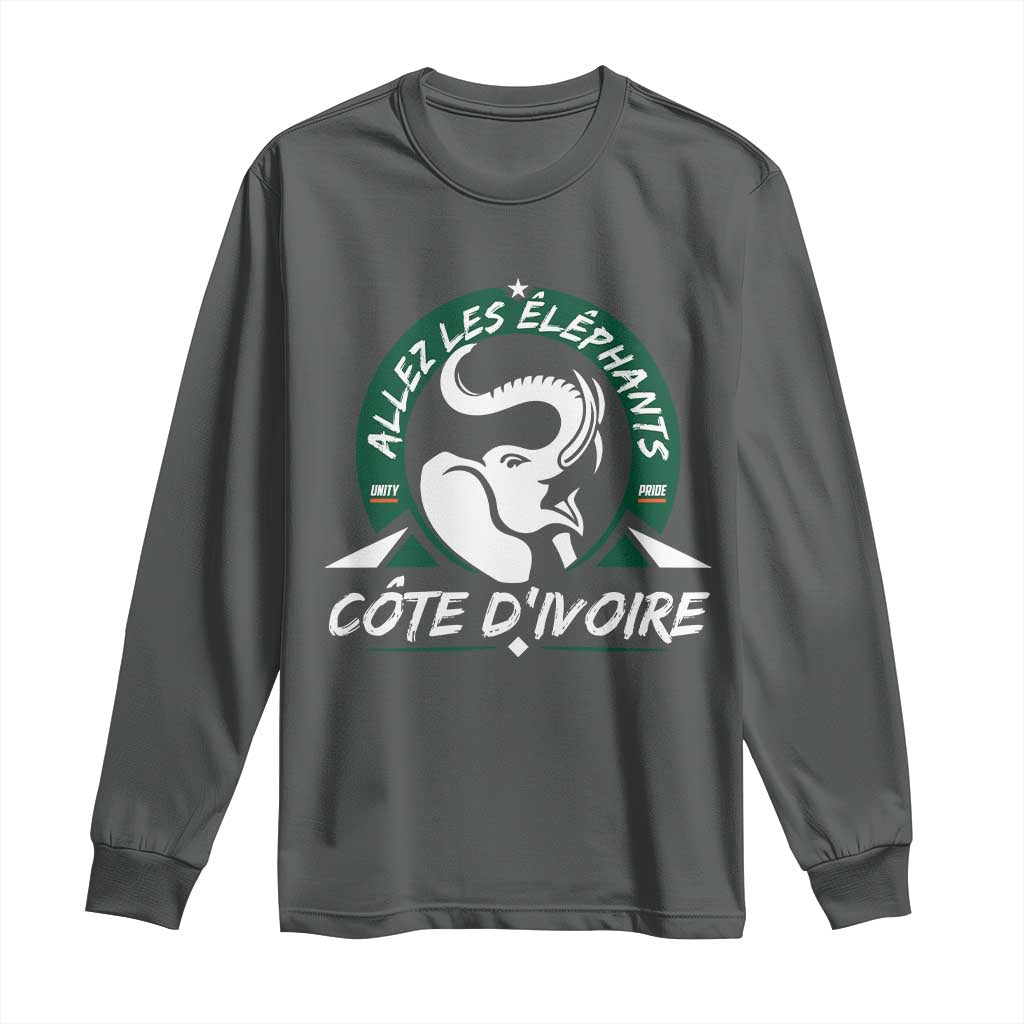 Allez Les Elephants Cote d'Ivoire Soccer Fan Long Sleeve Shirt Ivory Coast Pride Football Lovers