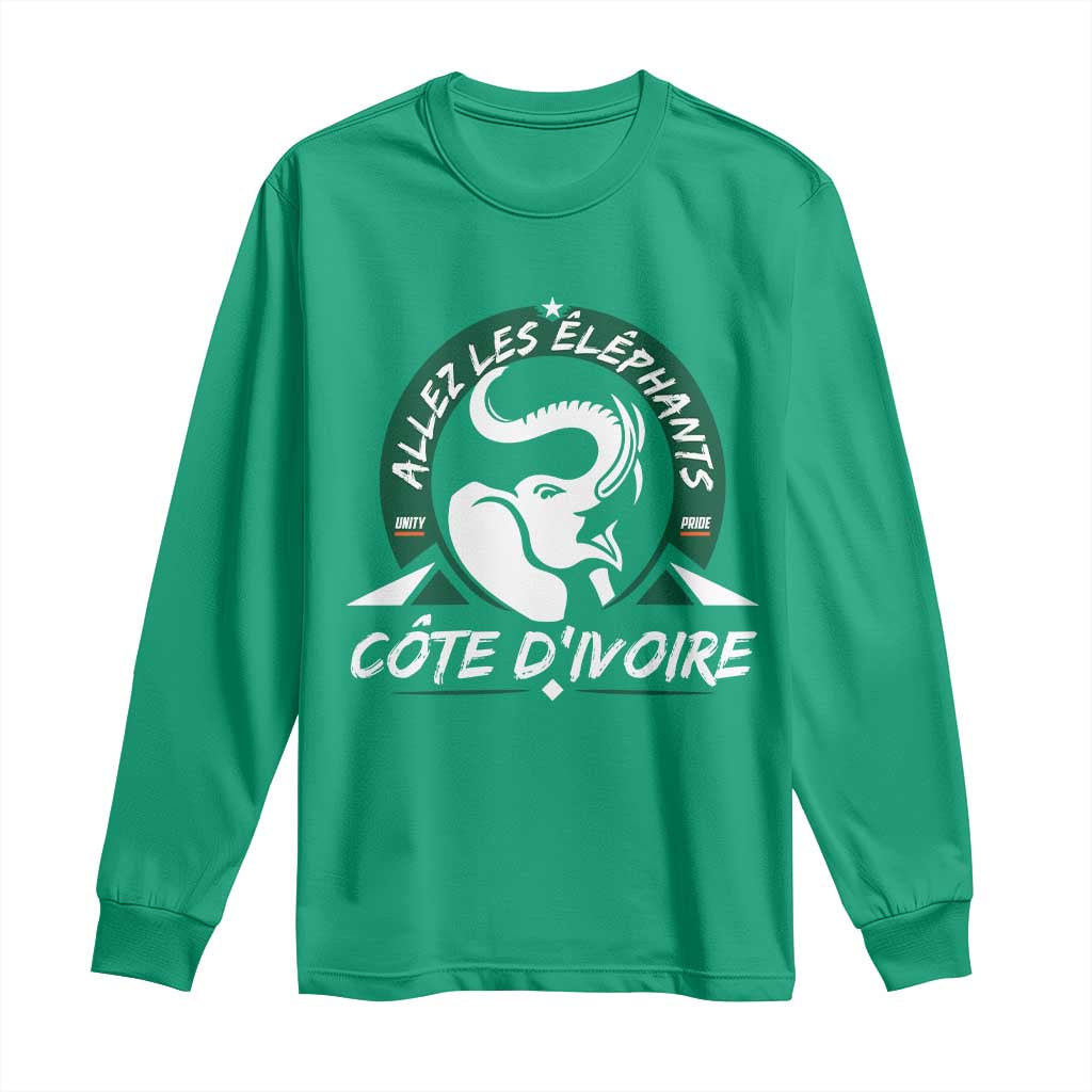 Allez Les Elephants Cote d'Ivoire Soccer Fan Long Sleeve Shirt Ivory Coast Pride Football Lovers