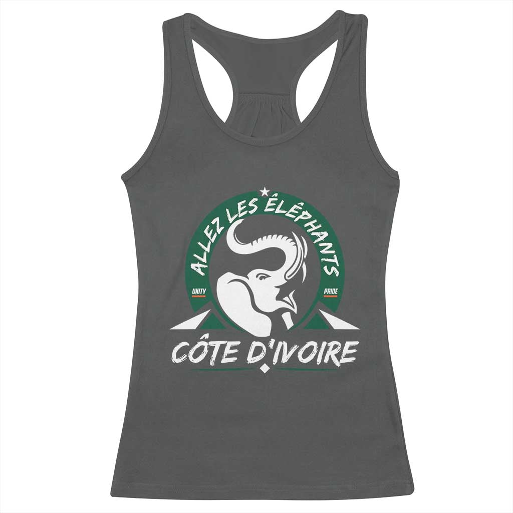 Allez Les Elephants Cote d'Ivoire Soccer Fan Racerback Tank Top Ivory Coast Pride Football Lovers