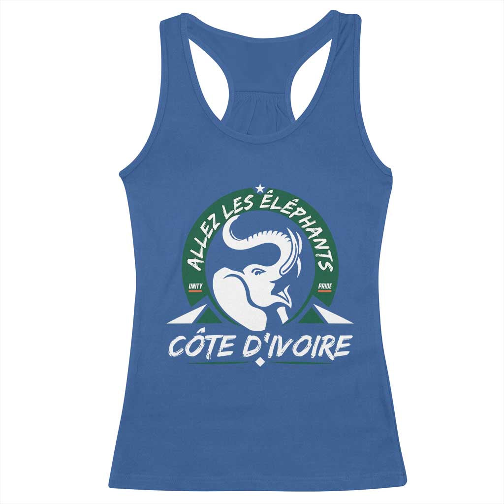 Allez Les Elephants Cote d'Ivoire Soccer Fan Racerback Tank Top Ivory Coast Pride Football Lovers