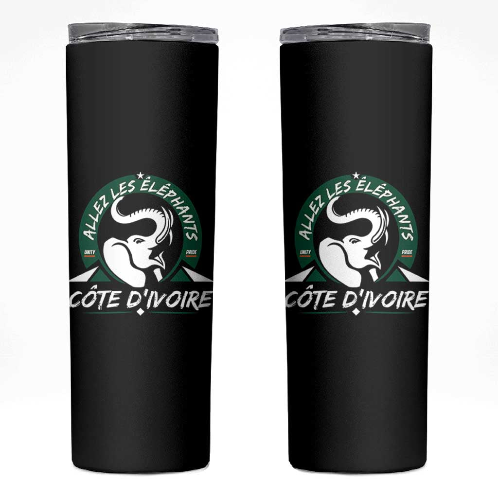 Allez Les Elephants Cote d'Ivoire Soccer Fan Skinny Tumbler Ivory Coast Pride Football Lovers