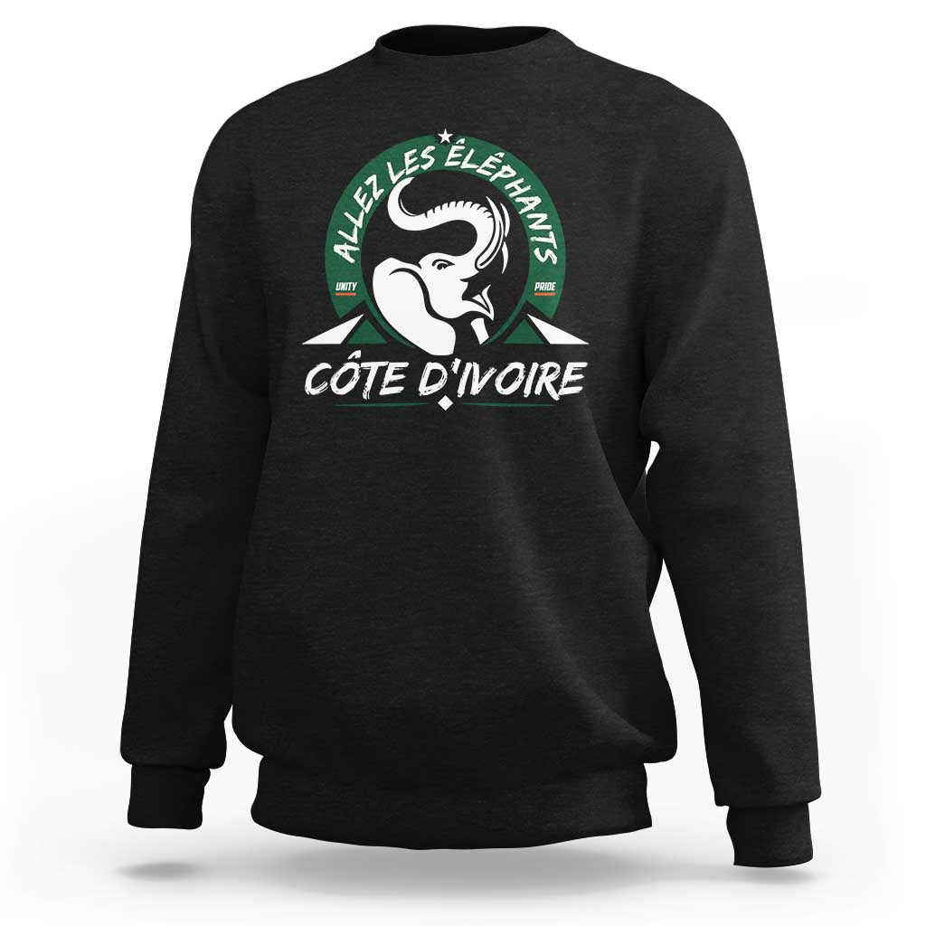 Allez Les Elephants Cote d'Ivoire Soccer Fan Sweatshirt Ivory Coast Pride Football Lovers