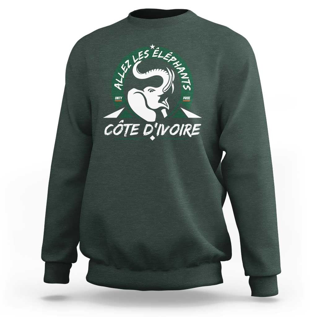 Allez Les Elephants Cote d'Ivoire Soccer Fan Sweatshirt Ivory Coast Pride Football Lovers
