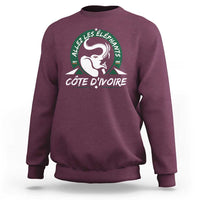 Allez Les Elephants Cote d'Ivoire Soccer Fan Sweatshirt Ivory Coast Pride Football Lovers