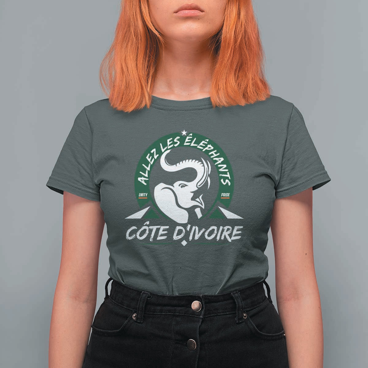 Allez Les Elephants Cote d'Ivoire Soccer Fan T Shirt For Women Ivory Coast Pride Football Lovers
