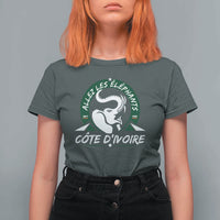 Allez Les Elephants Cote d'Ivoire Soccer Fan T Shirt For Women Ivory Coast Pride Football Lovers