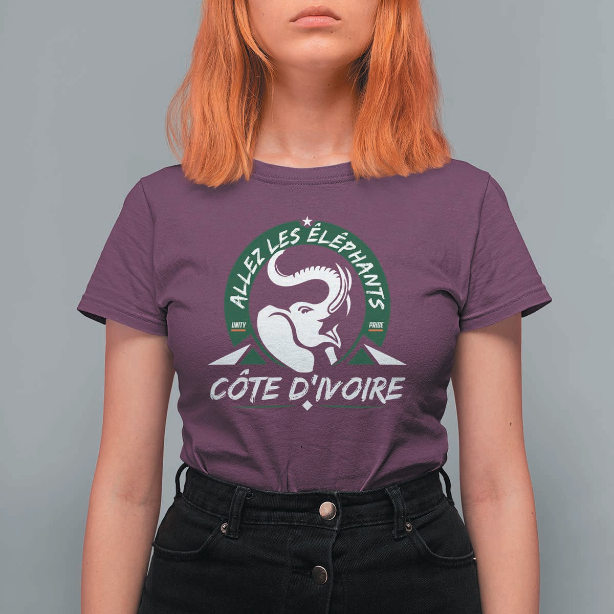 Allez Les Elephants Cote d'Ivoire Soccer Fan T Shirt For Women Ivory Coast Pride Football Lovers