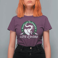 Allez Les Elephants Cote d'Ivoire Soccer Fan T Shirt For Women Ivory Coast Pride Football Lovers