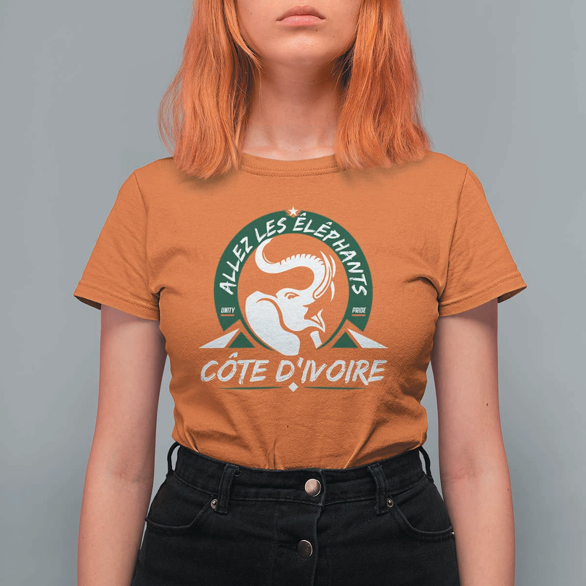 Allez Les Elephants Cote d'Ivoire Soccer Fan T Shirt For Women Ivory Coast Pride Football Lovers