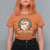 Allez Les Elephants Cote d'Ivoire Soccer Fan T Shirt For Women Ivory Coast Pride Football Lovers