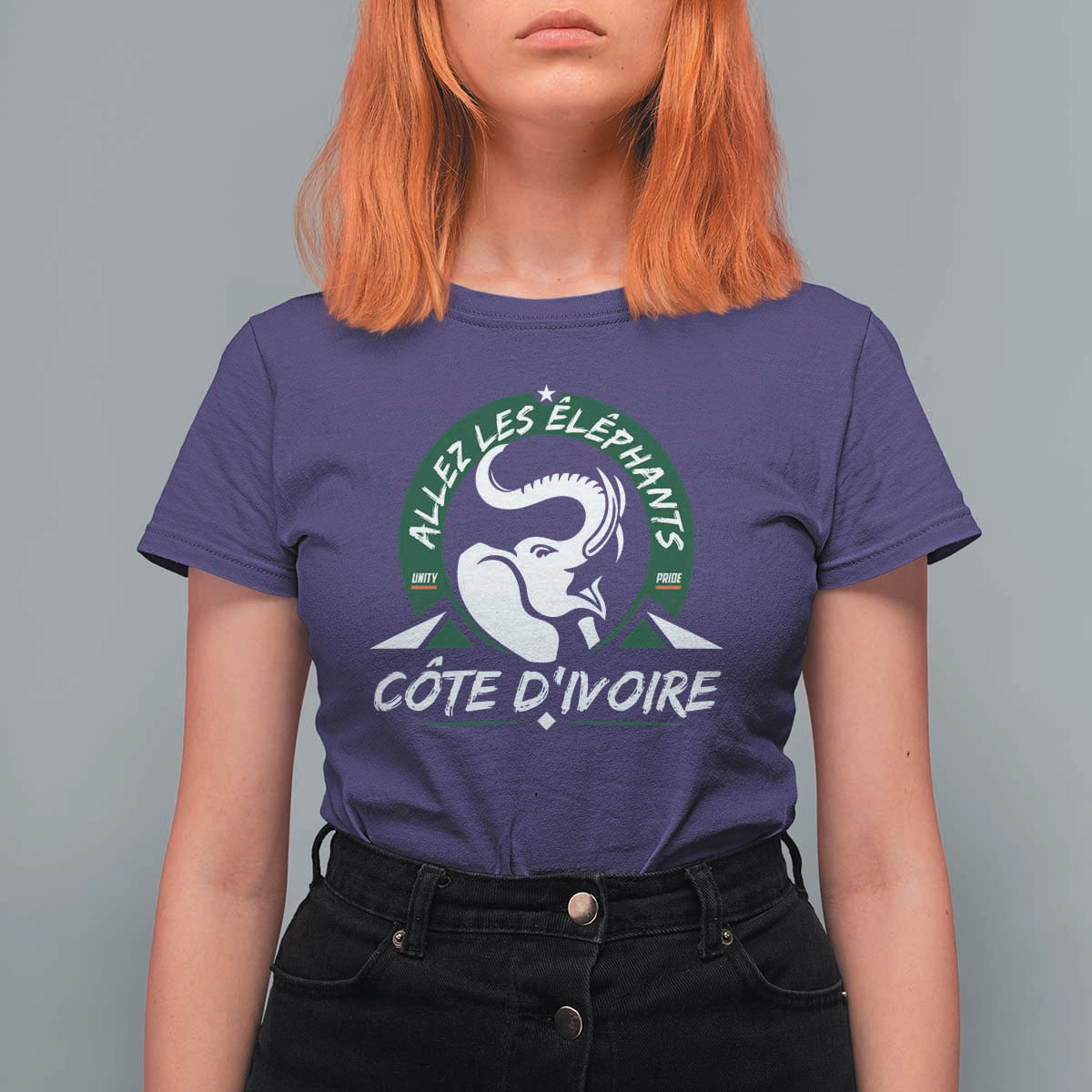 Allez Les Elephants Cote d'Ivoire Soccer Fan T Shirt For Women Ivory Coast Pride Football Lovers