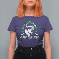 Allez Les Elephants Cote d'Ivoire Soccer Fan T Shirt For Women Ivory Coast Pride Football Lovers