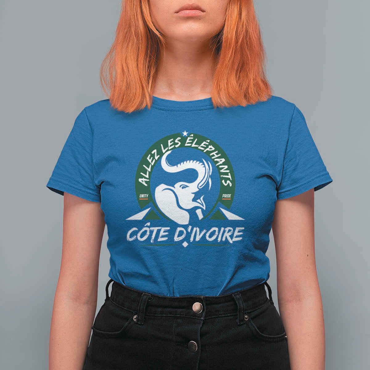 Allez Les Elephants Cote d'Ivoire Soccer Fan T Shirt For Women Ivory Coast Pride Football Lovers