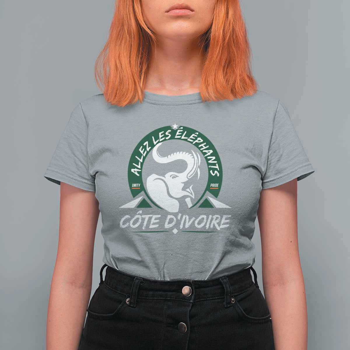 Allez Les Elephants Cote d'Ivoire Soccer Fan T Shirt For Women Ivory Coast Pride Football Lovers