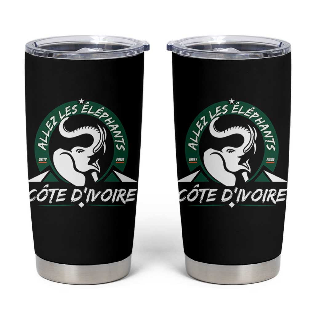 Allez Les Elephants Cote d'Ivoire Soccer Fan Tumbler Cup Ivory Coast Pride Football Lovers