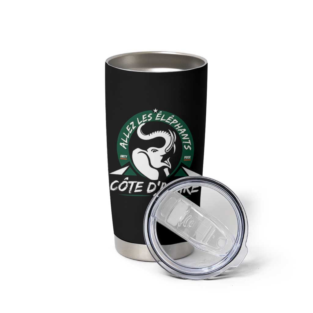 Allez Les Elephants Cote d'Ivoire Soccer Fan Tumbler Cup Ivory Coast Pride Football Lovers