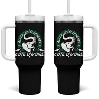 Allez Les Elephants Cote d'Ivoire Soccer Fan Tumbler With Handle Ivory Coast Pride Football Lovers