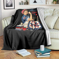 Funny Rosie We Can Quilt It Throw Blanket Quilting Sewing Crafty Joke
