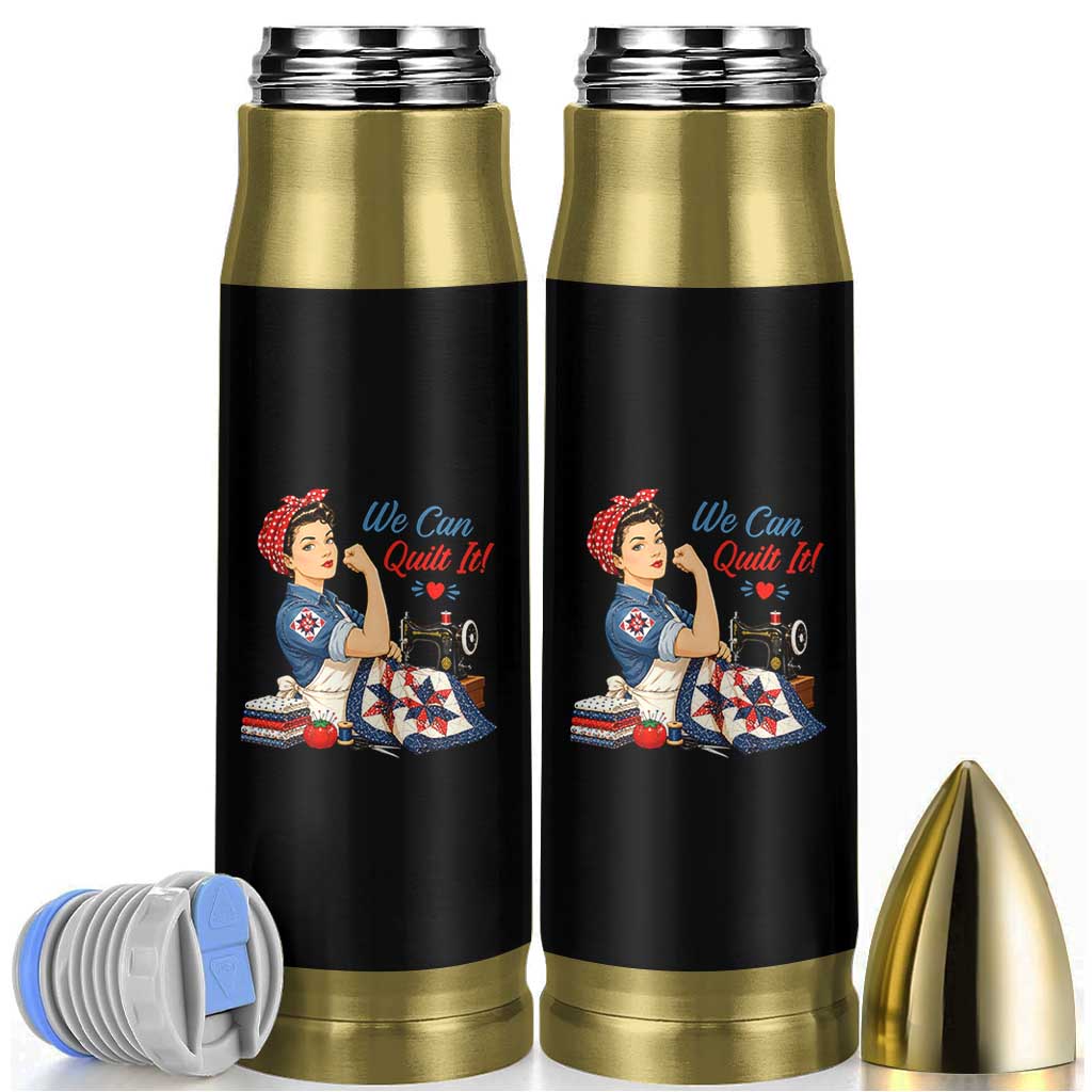 Funny Rosie We Can Quilt It Bullet Tumbler Quilting Sewing Crafty Joke