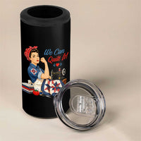 Funny Rosie We Can Quilt It 4 in 1 Can Cooler Tumbler Quilting Sewing Crafty Joke