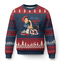 Funny Rosie We Can Quilt It Ugly Christmas Sweater Quilting Sewing Crafty Joke