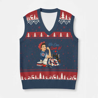 Funny Rosie We Can Quilt It V-Neck Knit Sweater Vest Quilting Sewing Crafty Joke