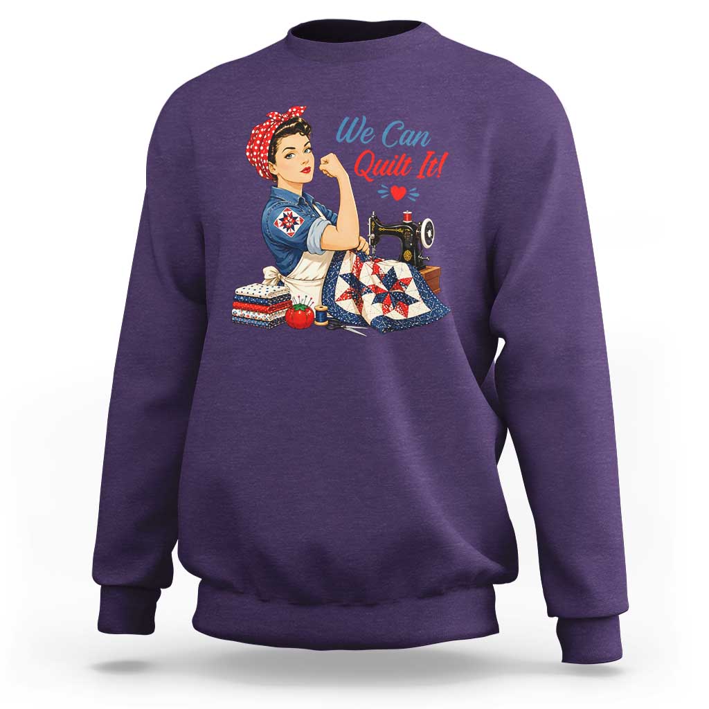 Funny Rosie We Can Quilt It Sweatshirt Quilting Sewing Crafty Joke
