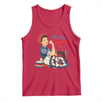 Funny Rosie We Can Quilt It Tank Top Quilting Sewing Crafty Joke