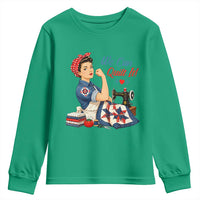 Funny Rosie We Can Quilt It Youth Sweatshirt Quilting Sewing Crafty Joke