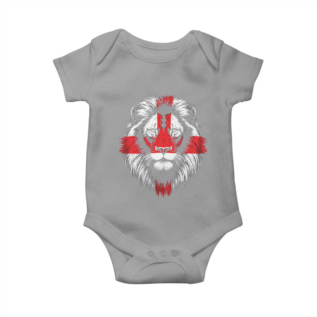 Majestic England Lion Face Graphic Baby Onesie Patriotic St. Georges Cross British Pride Heritage