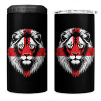 Majestic England Lion Face Graphic 4 in 1 Can Cooler Tumbler Patriotic St. Georges Cross British Pride Heritage
