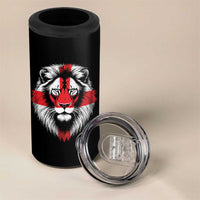 Majestic England Lion Face Graphic 4 in 1 Can Cooler Tumbler Patriotic St. Georges Cross British Pride Heritage