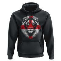 Majestic England Lion Face Graphic Hoodie Patriotic St. Georges Cross British Pride Heritage